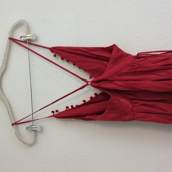 The Jetset Diaries Leone Mini Wrap Dress Red  Medium JCD Slip Dress Vday - Picture 10 of 16